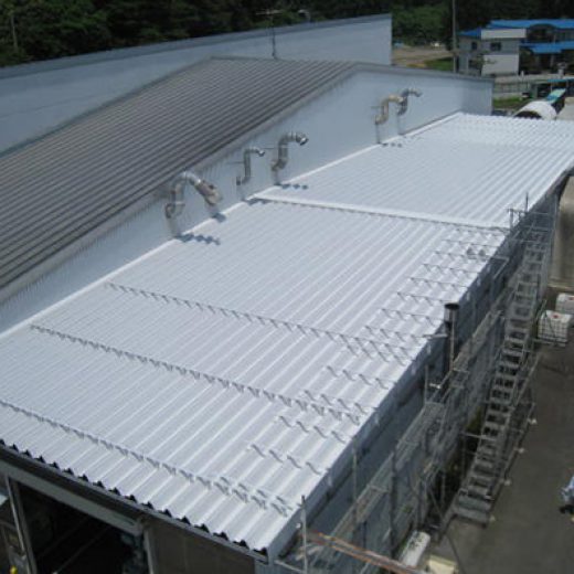 工場屋根遮熱塗装