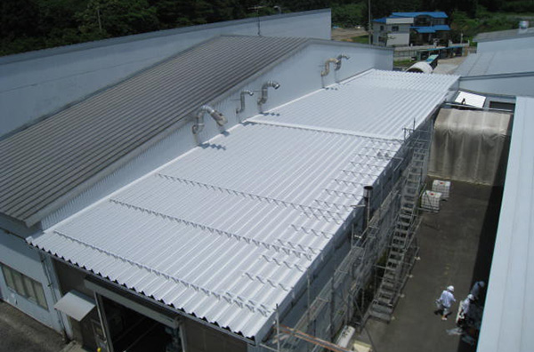 工場屋根遮熱塗装