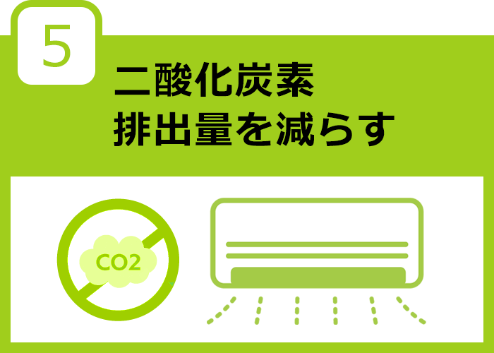 二酸化炭素排出量を減らす