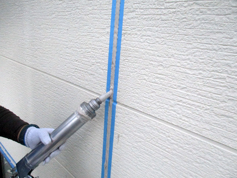 コーキング作業